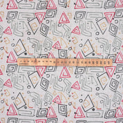 Indian Artisan Handmade Pink, Black & Beige Floral Pure Linen Custom Fabric for Sofa Cover || Akar