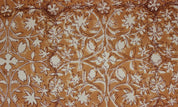 Cotton Block Print Fabric 50 Inch Width Medium Weight Duck Canvas Beige Base Color Curtains and Drapes Pillow Covers Tablecloths and Runners Bedding Tote Bag Napkins by Fabritual