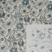 Linen Block Print Fabric Linen Blend 58 Inch Width Light Weight Linen Natural Base Color Curtains and Drapes Upholstery Handmade Art Pillow Covers Bedding Tote Bag Lampshades Napkins by Fabritual
