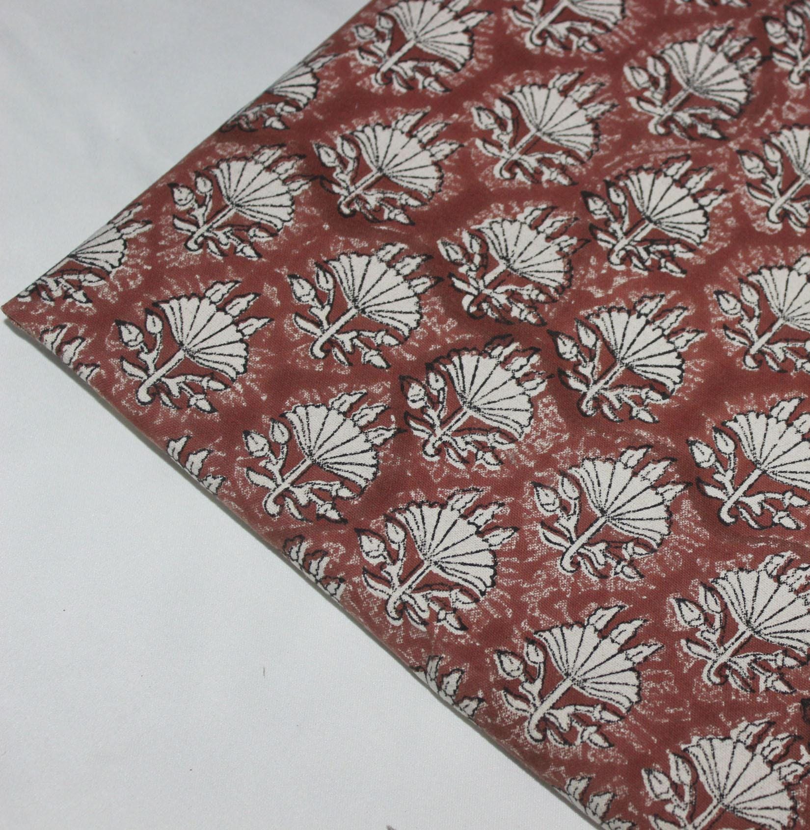 58” Wide Linen Blend Fabric by Fabritual with Traditional Block Printed Pattern, Artistic Lightweight Linen Blend Block Printed Fabric for Napkins and Drapes, Natural Linen Blend Fabric with Decorative Block Printing by Fabritual, Soft Linen Blend Fabric with Indian Block Print for Tableclot, Lightweight Printed Linen Fabric for Curtains and Bedding Natural Base.