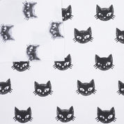 Thick Cotton White Black Kitti Block Printed Cushion Cover for Table Cover & Cushion Cover