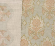 Linen Block Print Fabric 58 Inch Width Light Weight Linen Natural Base Color Handmade Creative Design To Make Upholstery Pillow Covers Tablecloths and Runners Lampshades Napkins by Fabritual