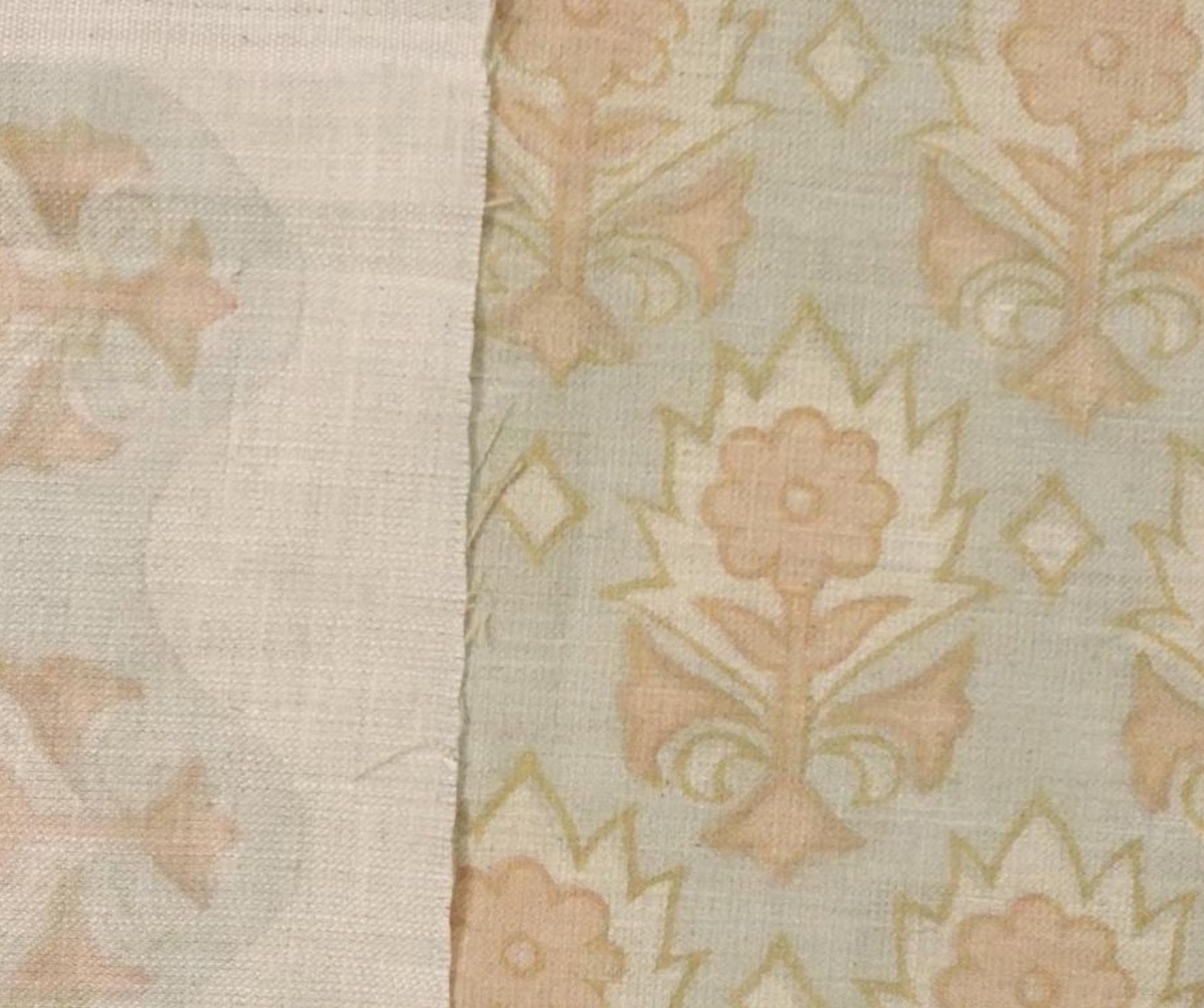 Linen Block Print Fabric 58 Inch Width Light Weight Linen Natural Base Color Handmade Creative Design To Make Upholstery Pillow Covers Tablecloths and Runners Lampshades Napkins by Fabritual