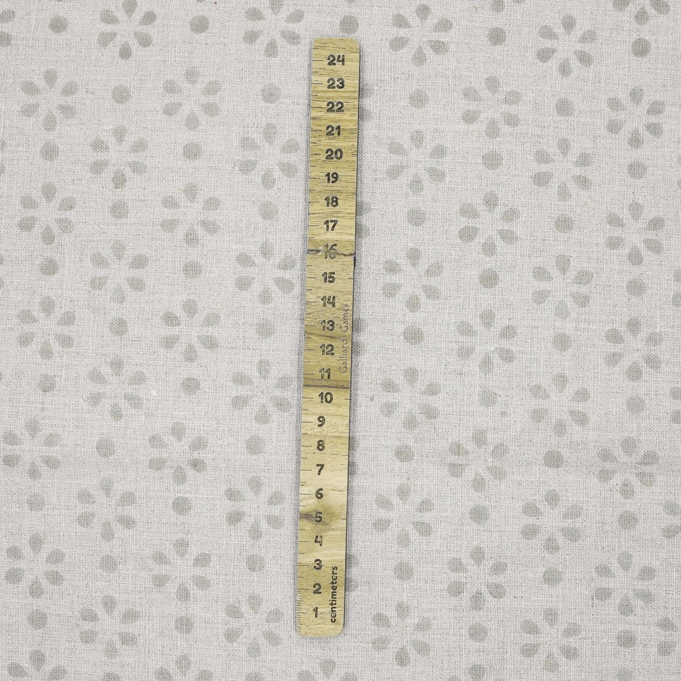 Handcrafted Gray Mini Rang Phool Print in Pure Linen Fabric 58" wide for Roman Shade