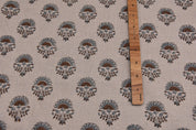 Linen Block Print Fabric 58 Inch Width Heavy Linen Natural Base With Indigo Color Curtains and Drapes Upholstery Pillow Covers Tablecloths and Runners Bedding Tote Bag by Fabritual