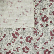Linen Block Print Fabric 58 Inch Width Heavy Weight Linen Natural Base Color Curtains and Drapes Upholstery Handmade Art Pillow Covers Tablecloths and Runners Lampshades Napkins by Fabritual