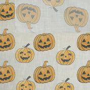 LINEN YELLOW CHRISTMAS HOME DECOR FABRIC LINEN BLEND NATURAL HANDMADE ART - YELLOW PUMPKIN