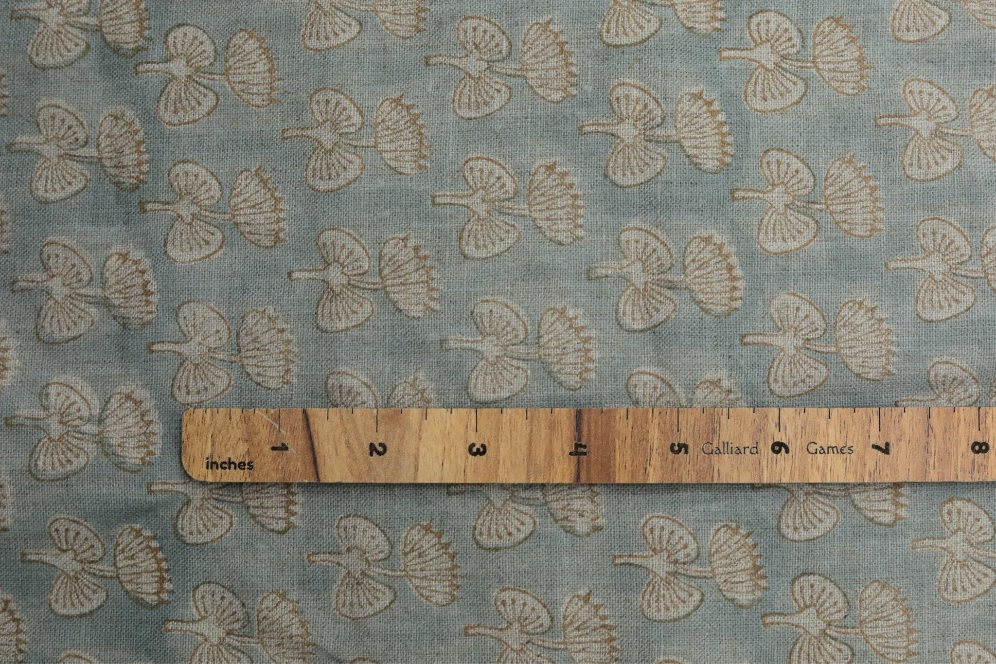 Linen Block Print Fabric 58 Inch Width Medium Weight Linen Natural Base Color Curtains and Drapes Upholstery Pillow Covers Tablecloths and Runners Bedding Tote Bag Lampshades Napkins by Fabritual