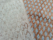 Rustic Block Printed Linen 58&quot; for Chairs, Sofas, and Handmade Decor, Fabritual Linen Fabric for Bohemian Drapes and Upholstered Furniture, Indian Block Print Linen for Dining Table Decor and Armchairs.