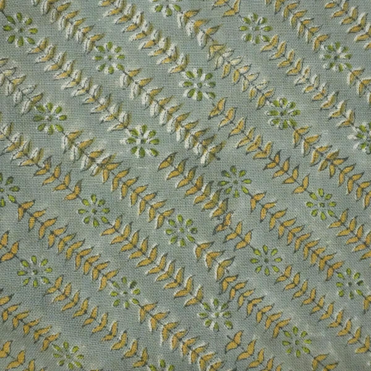 Neutral Base Block Print Linen, 58” Wide, Great for Pillows, Drapes and More Vintage-Inspired Block Printed Linen Fabric for Upholstery and Bed Covers Heavy Linen with Floral Block Prints, Great for Decorative Pillow Covers .