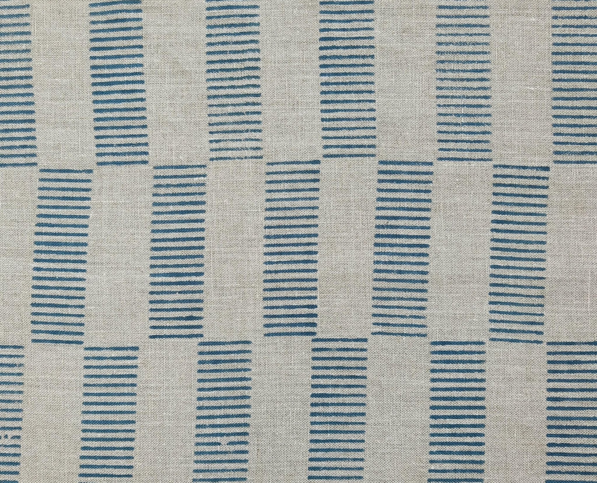 Linen Block Print Fabric 58 Inch Width Heavy Linen Natural Base Color Curtains and Drapes Upholstery Pillow Covers Tablecloths and Hand Washable Runners Bedding Tote Bag by Fabritual