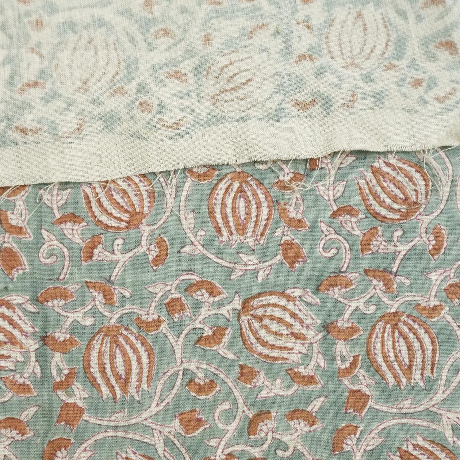 Pure Linen Block Print Fabric for Kitchen and Living Room Decor by Fabritual
Fabritual 58” Cotton Linen for Table Runners and Window Treatments
Natural Hand Block Printed Linen for Tote Bags and Throws by Fabritual.