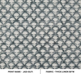 Hand Block Print Thick Linen Fabric JADI BUTI