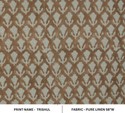 Hand block Print thick linen 58" Wide, Indian fabric, linen by yard, floral fabric, upholstery Pillow Cover - Kritagya
