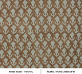 Hand Block Print Thick Linen Fabric TRISHUL