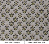 Hand Block print thick linen fabric CHUI MUI