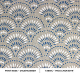 Hand Block Print Thick Linen Fabric SHUBHARAMBH