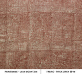 Hand Crafted Block Print Thick Linen Fabric LAVA MOUNTAIN
