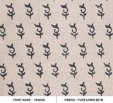 Handcrafted Block Print Pure Linen Fabric TRIMAB