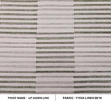 Hand Block Print Pure Linen Fabric UP DOWN LINE