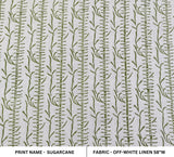 Hand Block Print Off-White Linen Fabric SUGARCANE