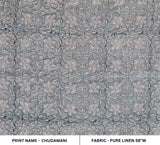 Hand Block Print Pure Linen Fabric CHUDAMANI
