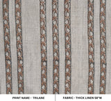 Hand Block Print Thick Linen Fabric TRILANE