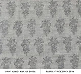 Hand Block Print Fabric for Upholstery KHAJUR BUTTA