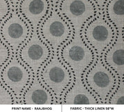 Block Print Linen Fabric, Raajbhog  Beautiful Print Fabric Indian Hand Block Print Running Fabric Handmade Linen Fabric By The Yard, Block Print Pillow Covers