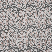 Handcrafted Gray Floral Cushion and Roman Shade Pure Linen Fabric for Farmhouse Decor - Suhana Bel