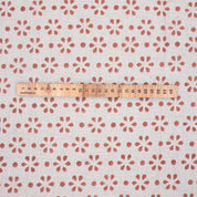 Indian Ancient Brown Champa Dot Block Print Pure Linen Fabric for Drapery and Upholsterty