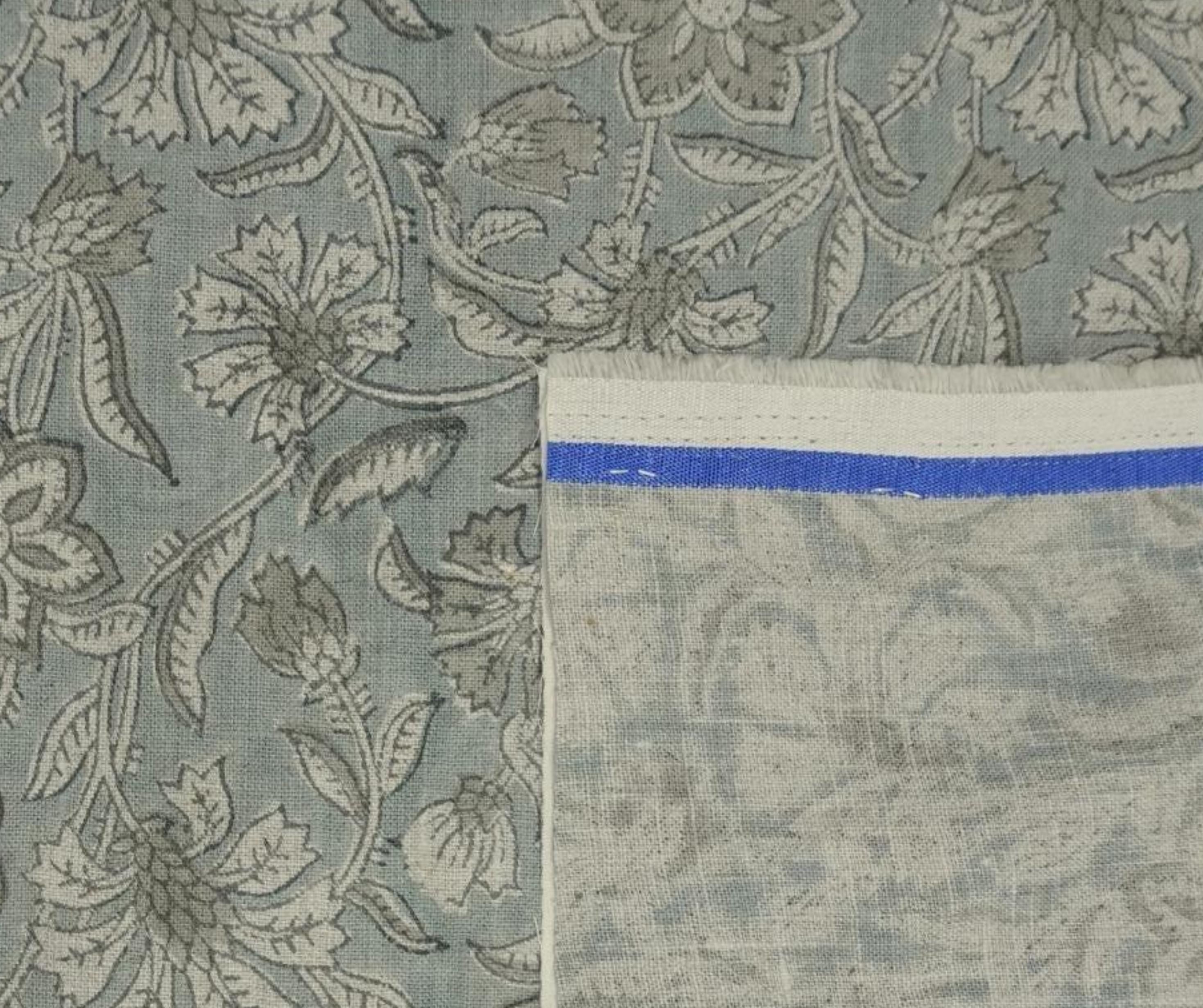 Linen Block Print Fabric 58 Inch Width Medium Weight Linen Natural Base Color Handmade Creative Design To Make Curtains and Drapes Pillow Covers Tablecloths and Runners Lampshades Napkins by Fabritual