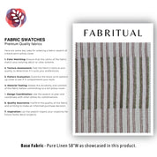 Block Print Linen Fabric, Line  Linen Stripe Fabric, Block Print Linen Handloom Fabric, Indian Block Fabric,