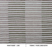 Block Print Linen Fabric, Line  Linen Stripe Fabric, Block Print Linen Handloom Fabric, Indian Block Fabric,