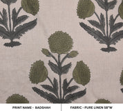Hand block window curtains, pure linen 58" W, Indian fabric, sofa cushion fabric, home décor, pillow fabric, heavy linen fabric - BADSHAH