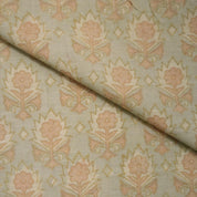 Linen Block Print Fabric 58 Inch Width Light Weight Linen Natural Base Color Handmade Creative Design To Make Curtains and Drapes Tablecloths and Runners Lampshades Napkins by Fabritual