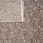 Block Printed Thick Linen 58" Wide Handmade Copper Rose Floral Indian Decorative Fabric for Drapery – HARIDWAR