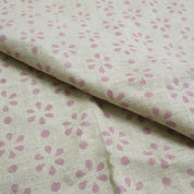 Block Print Linen with Earth-Inspired Tones for Eco-Friendly Decor Linen Home Decor Fabric with Floral Block Printing, 58” Wide for Versatility Botanical Block Print Linen, Ideal for Stylish Table Runners and Pillows .