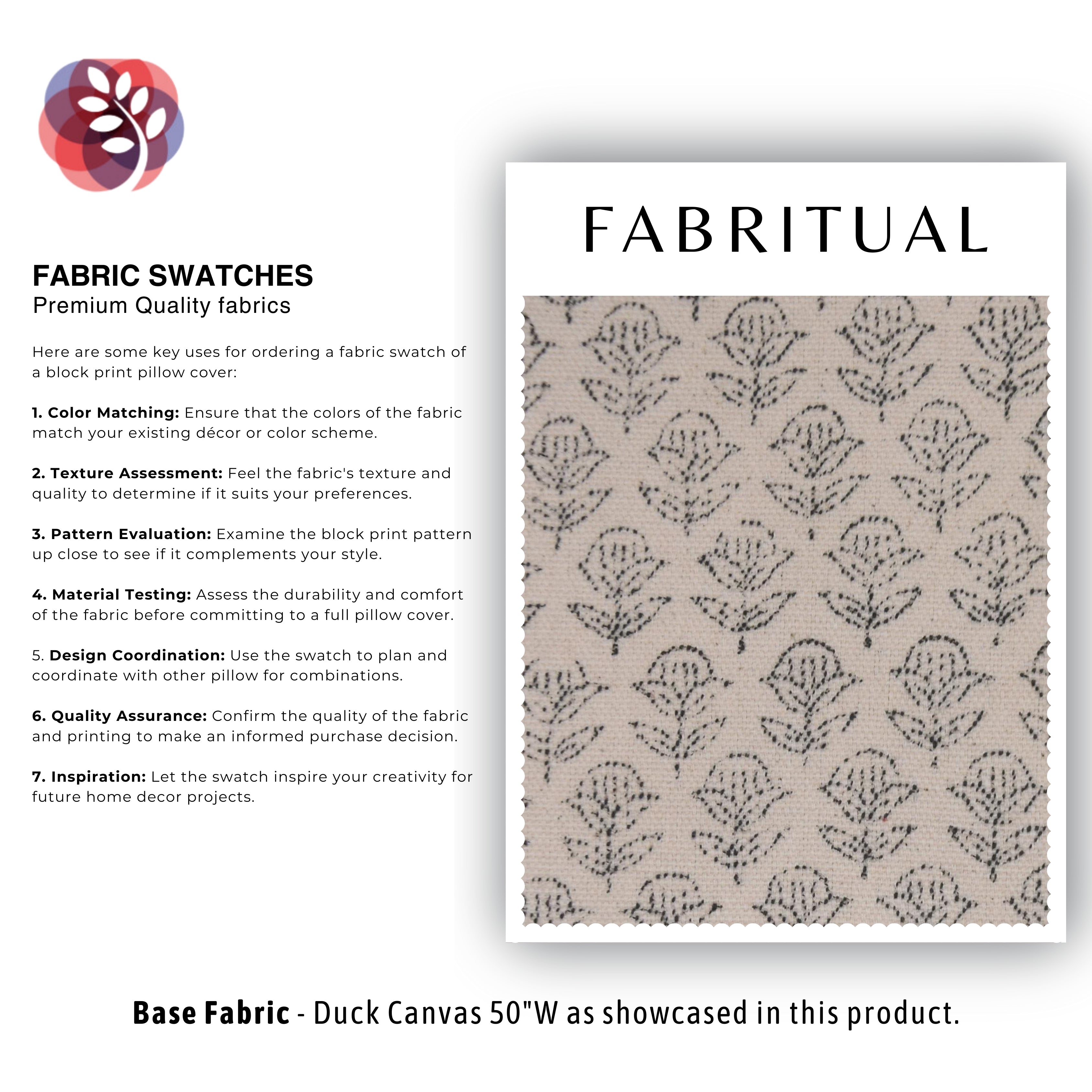 Handmade block print, Indian cushion cover, decorative curtains and table cloth, floral print pillow cover - TARANGNI