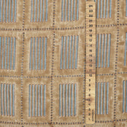 Handmade Brown Floral Pure Linen Boho Fabric Mediumweight & Stylish Home Decor – Yug Design