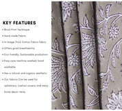 Hand Block Print Thick Cotton 44" Wide Printed Curtain Indian Fabric by the Yard Pillow Cover - JALDHARA