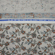 Pure Linen 58 Inch Fabric for Decorative Throws, Runners, and Cushions, Fabritual Pure Linen Fabric with Block Print for Drapery and Pillows.