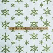 Cotton Block Print Fabric 63 Inch Width Medium Weight White Base Color Floral Curtains and Drapes Pillow Covers Tablecloths and Runners Bedding Tote Bag Lampshades by Fabritual