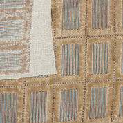 Handmade Brown Floral Pure Linen Boho Fabric Mediumweight & Stylish Home Decor – Yug Design