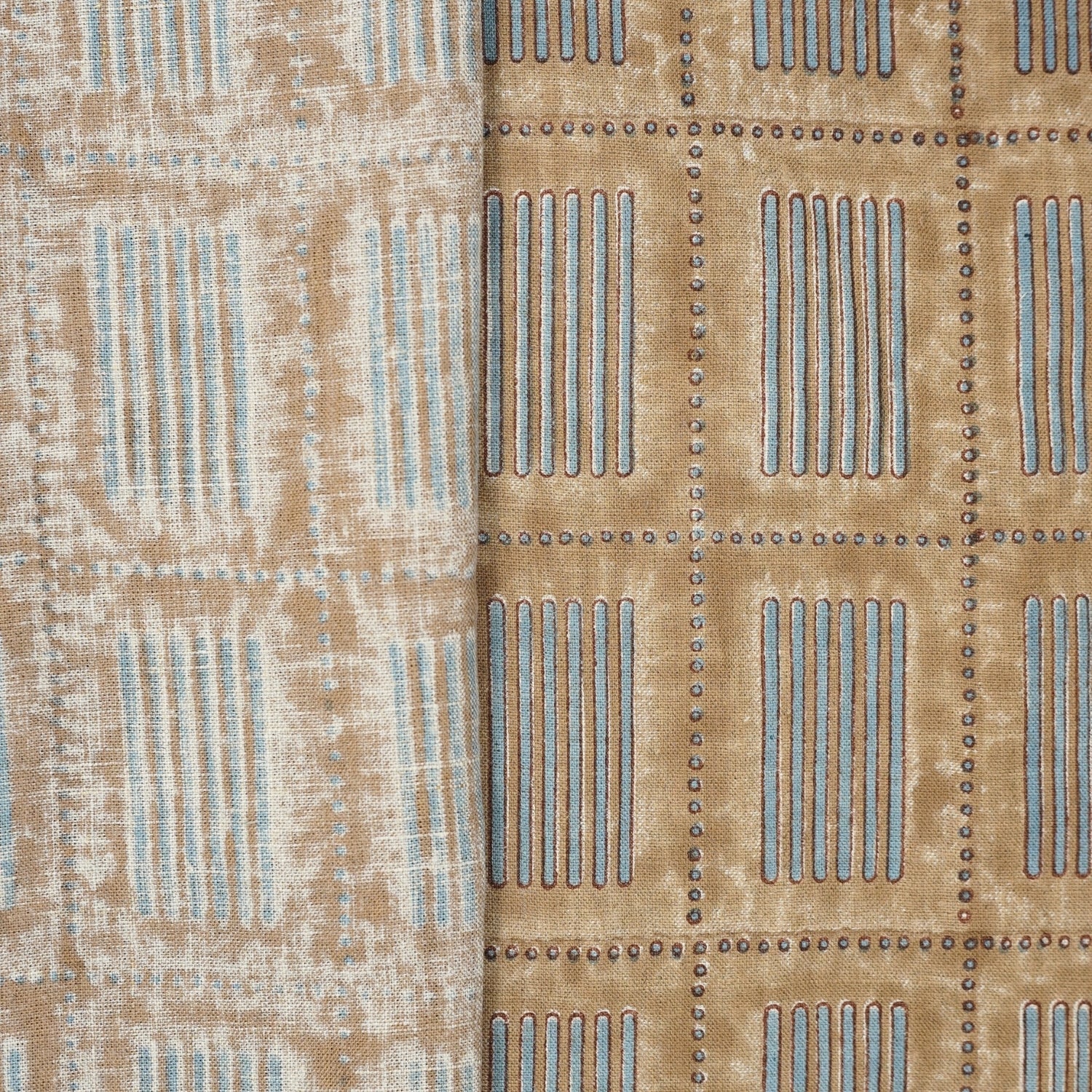Handmade Brown Floral Pure Linen Boho Fabric Mediumweight & Stylish Home Decor – Yug Design