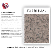 Hand block print, pure linen 58" wide, linen window curtains, upholstery fabric for pillows, cushions, handmade floral art - NAAYAB
