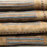 Handmade Brown Floral Pure Linen Boho Fabric Mediumweight & Stylish Home Decor – Yug Design