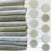 Hand Printed Gray Floral Linen Blend Fabric By The Yard for Curtain & Pillow Couch Cushion - Shubhang