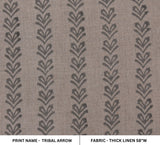 Handmade Throw Block Printed Boho Thick Linen Cushion Cover Fabric - TRIBAL ARROW