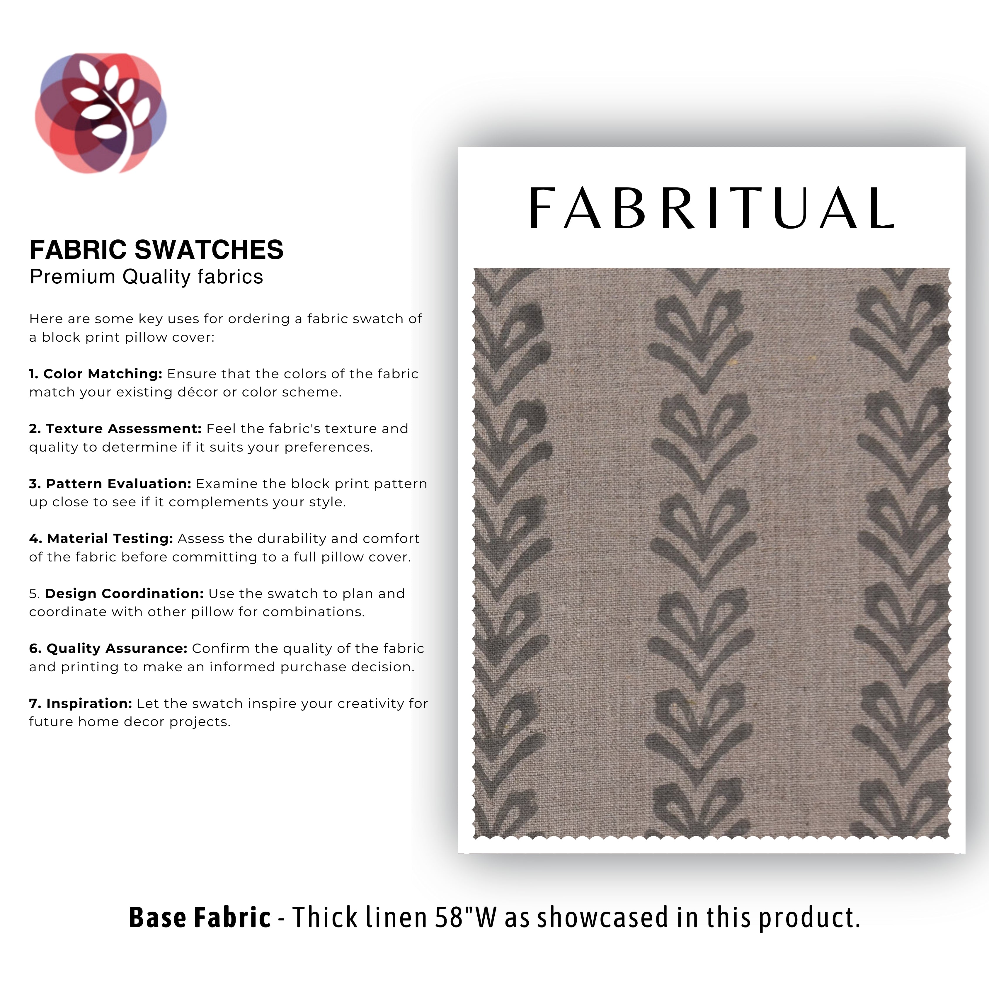 Hand block print thick linen 58" wide, linen fabric, hand block linen for decorative cushions and pillows, linen napkins - TRIBAL ARROW